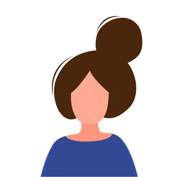 Retratos de mujeres y hombres en un estilo sencillo y aislado sobre un fondo blanco. Lindo estilo plano. Ilustración vectorial — Vector de stock