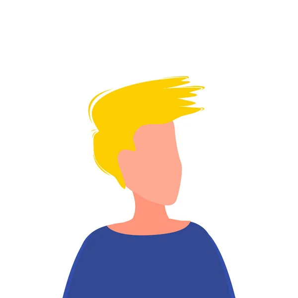 Retratos de mujeres y hombres en un estilo sencillo y aislado sobre un fondo blanco. Lindo estilo plano. Ilustración vectorial — Vector de stock