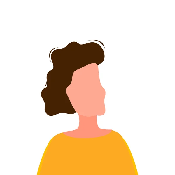 Retratos de mulheres e homens em um estilo simples isolado em um fundo branco. Bonito estilo plano. Ilustração vetorial — Vetor de Stock