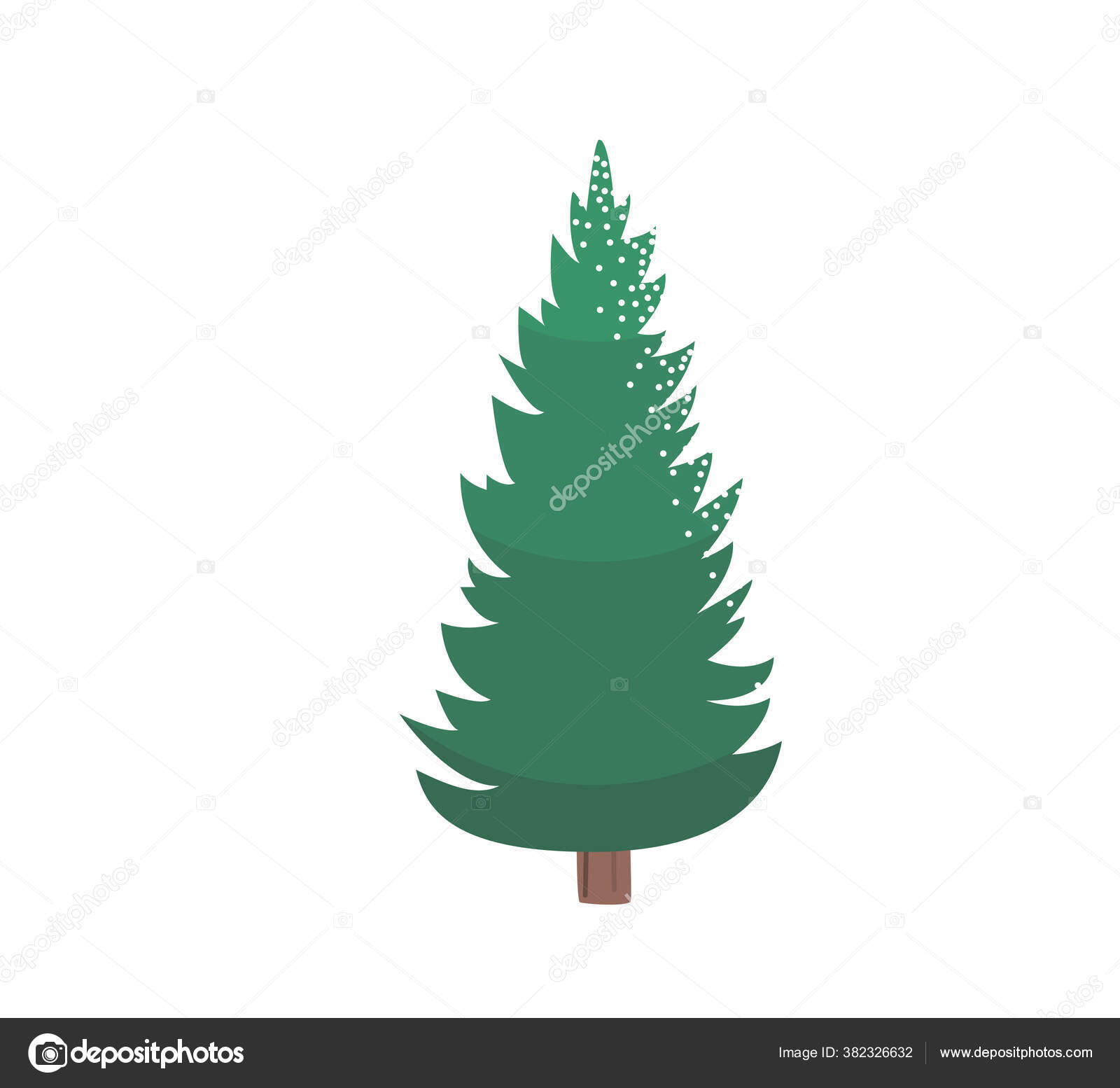 Pohon Fir Aun Dengan Tekstur Salju Ilustrasi Vektor Pine Xmas Stok Vektor Tatianazaetsgmailcom 382326632