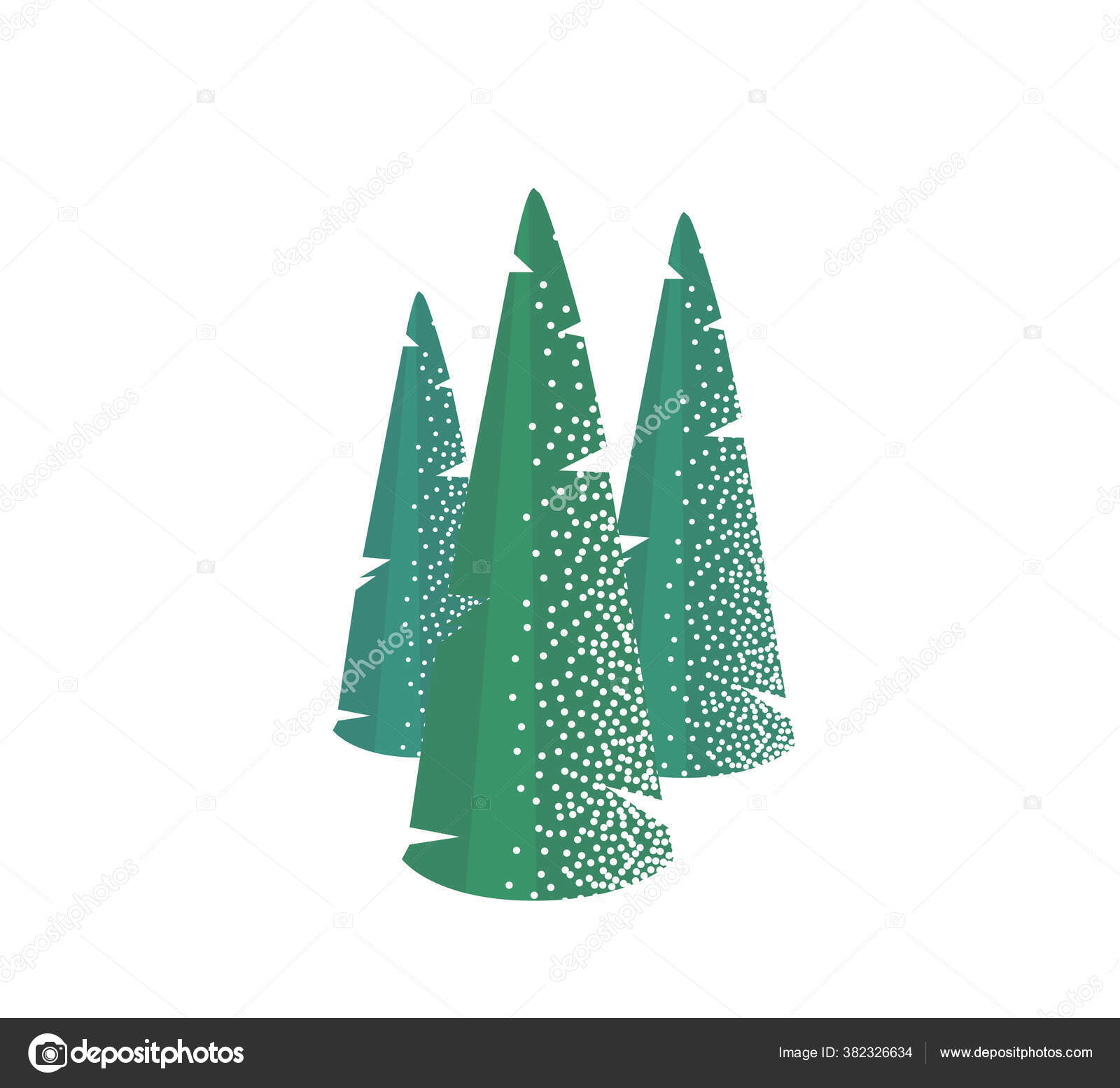 Pohon Fir Aun Dengan Tekstur Salju Ilustrasi Vektor Pine Xmas Stok Vektor Tatianazaetsgmailcom 382326634