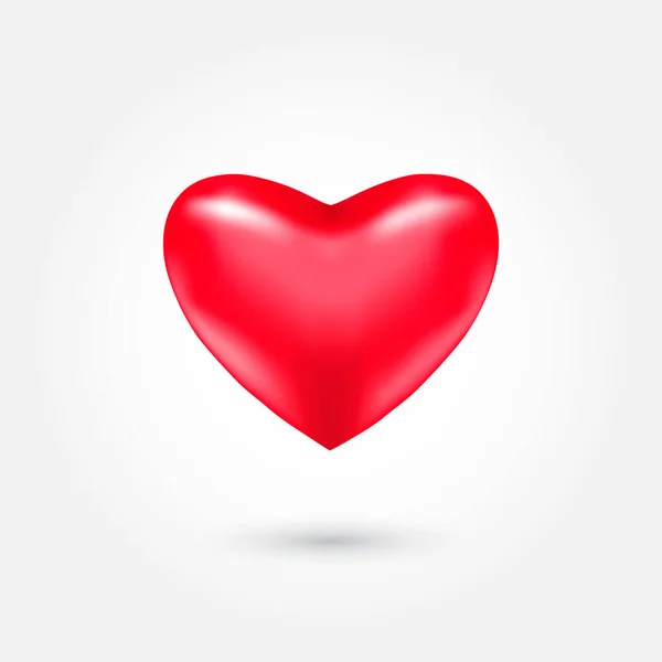 Векторная Иллюстрация Красного Мультяшного Сердца Светлом Фоне Шаблона Валентинки — стоковый вектор