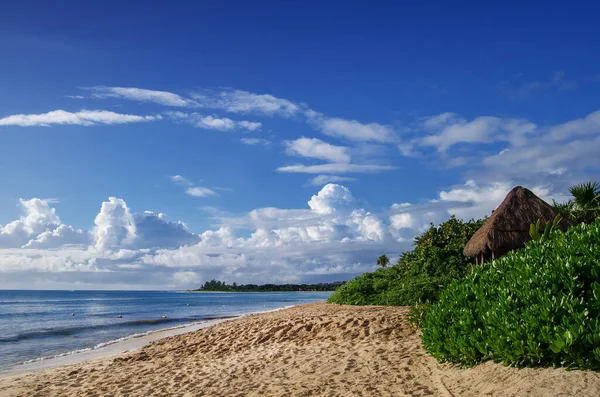 Пляж Мбаппе Палапа Ривьера Майя — стоковое фото