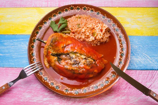 Chiles Tradicionales Mexicanos Rellenos — Foto de Stock