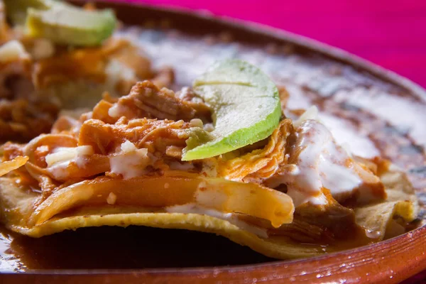 Auténtica Comida Mexicana Tostadas Tinga —  Fotos de Stock