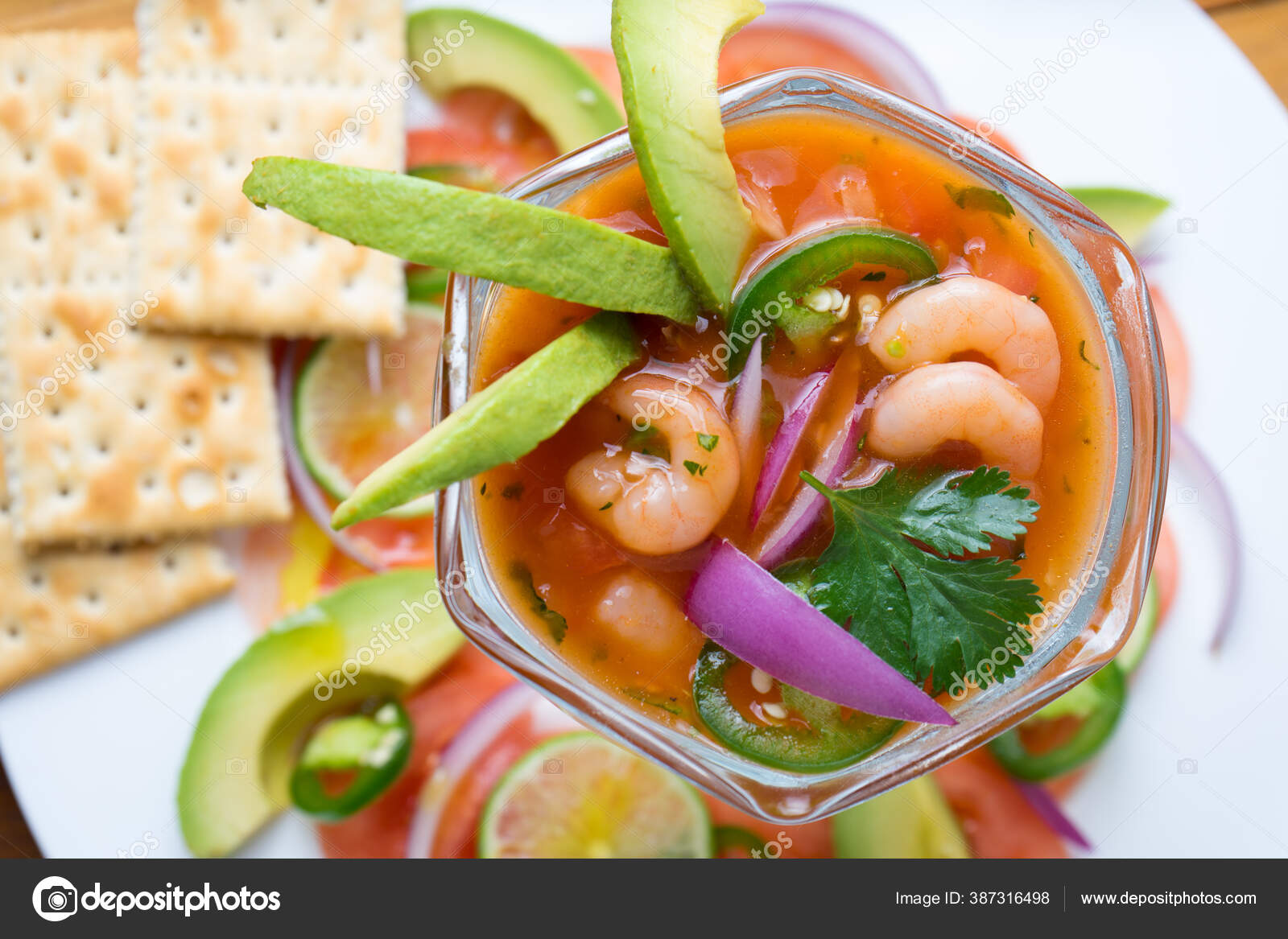 Cóctel Camarones Mexicanos Aguacate — Foto de stock #387316498 ©  carlosrojas20, image size:1600x1167