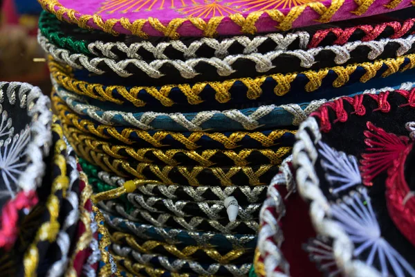 Detalle Tradicional Sombrero Mexicano — Foto de Stock