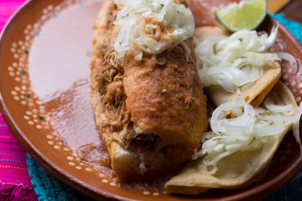 Comida Tradicional Mexicana Torta Ahogada — Foto de Stock