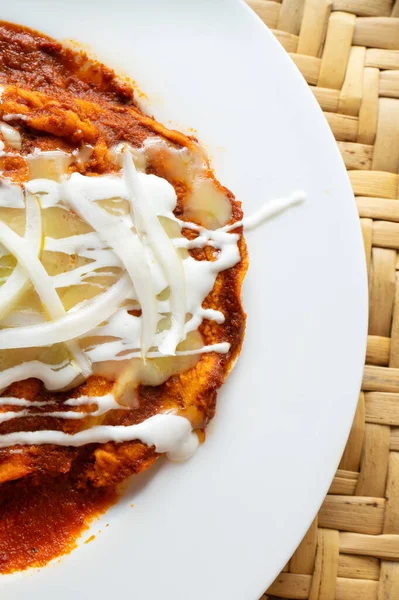 Enchiladas Rojas Tradicionales Mexicanas — Foto de Stock