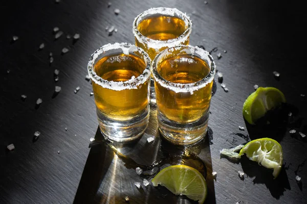 Traditional Mexican Tequila Shots Stock Photo