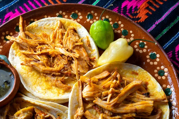 Geleneksel Meksika Cochinita Pibil Tacoları Stok Resim