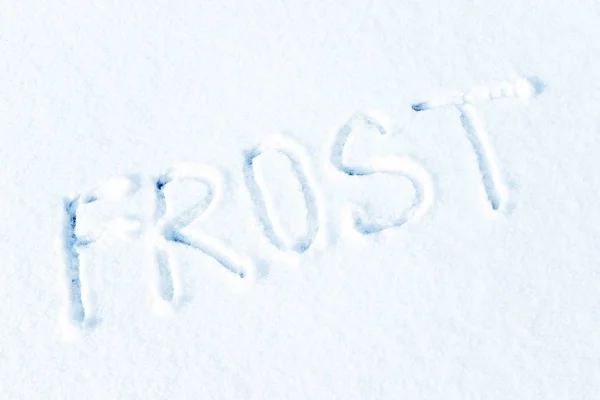 Frost Skriva Snön Vintern — Stockfoto