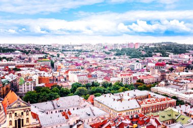 Mart, 2019 - Yukarıdan Batı Ukrayna Lviv merkezi