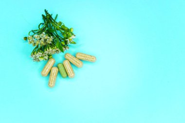 Kağıt torba bir eczaneye bir yeşil eczane logolu geri dönüştürülmüş. Boş kopya alanı Editörün içerik için..