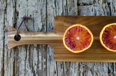 Dilimlenmiş kan portakal doku