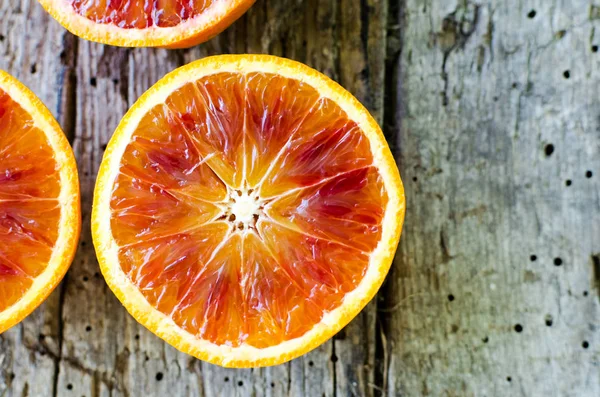 Textura de laranjas de sangue fatiadas — Fotografia de Stock