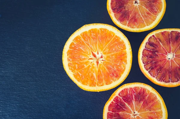 Textura de laranjas de sangue fatiadas — Fotografia de Stock