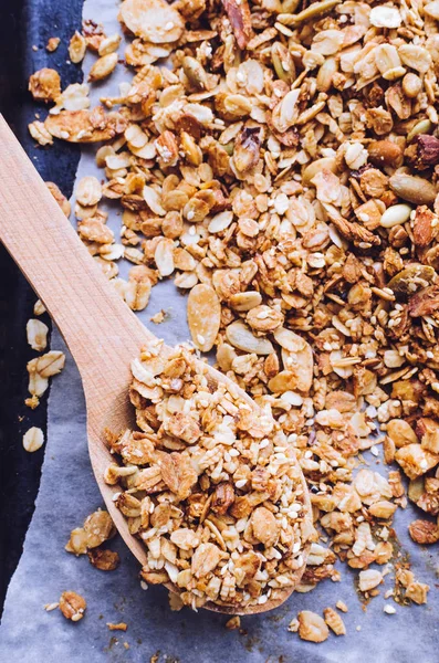 Organic homemade granola — Stock Photo, Image