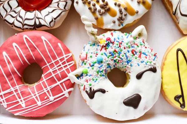Assortment of decorated donuts — Stock Photo, Image