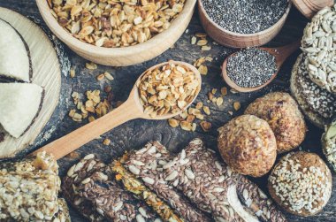 Sağlıklı vejetaryen gıda kavramı.