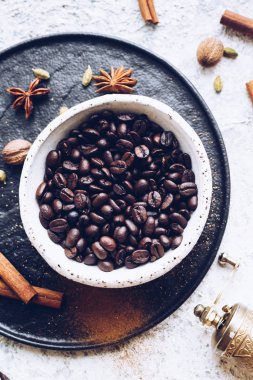 kahve çekirdekleri ile baharat