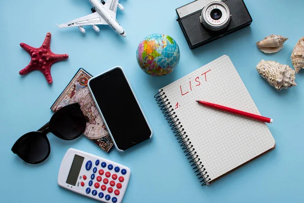 Urlaubsreise Planen Und Informationen Suchen Oder Ein Hotel Auf Dem — Stockfoto