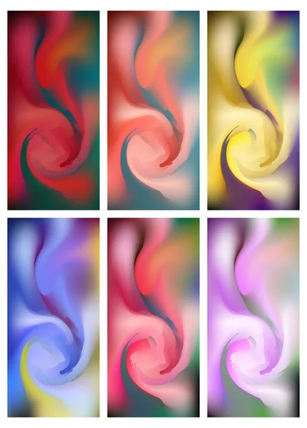 Abstract Color Vibrant Tie Dye Painted Background Smartphone Screen Coral — Stock Vector