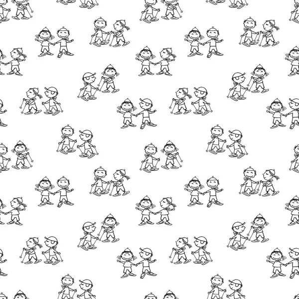 Vektör desen Kayak komik çocuk