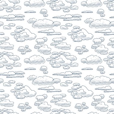 Bulutlar çizimler ve sorunsuz arka plan