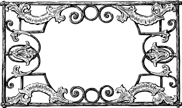 Decorative Frame Baroque Style — Stock Vector