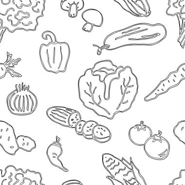 Çeşitli sebzelerin kusursuz deseni