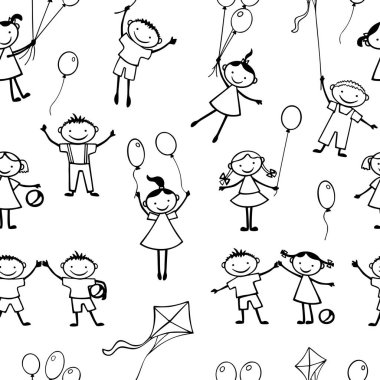 Oynak çocuklardan vektör arka plan