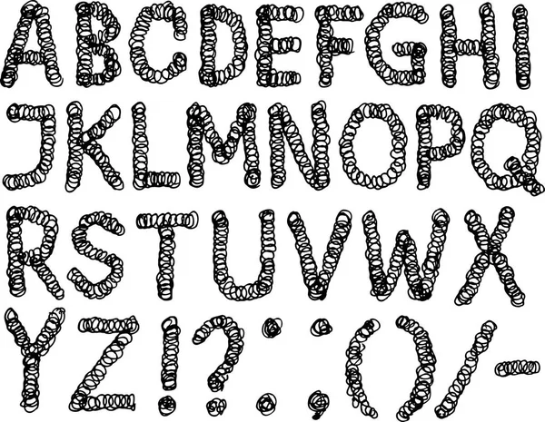 Векторне Зображення Намальованого Декоративного Алфавіту — стоковий вектор