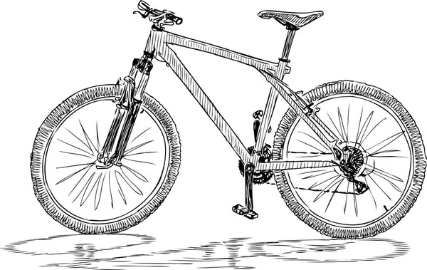 Skiss Cykel För Promenader — Stock vektor