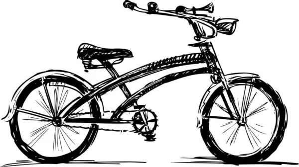 Ескіз Велосипеда Прогулянки — стоковий вектор