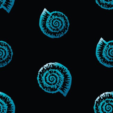 Dekoratif mavi deniz kabuğunun kusursuz arkaplanı.