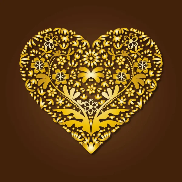 Sevgililer günü kalpli süsleme tebrik kartı yaptı. Vektör çizim