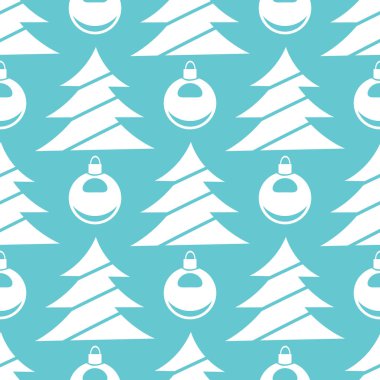 Dikişsiz Merry Christmas ve Happy New Year arka plan vektör görüntü 32