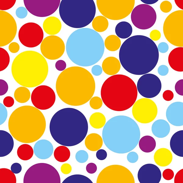 Parlak renklerde daireler ile dikişsiz desen