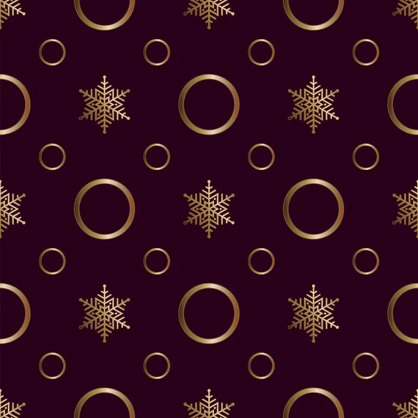 Zökkenőmentes minta Arany dísz barna háttér Boldog karácsonyt és boldog új évet vektor kép 49 — Stock Vector