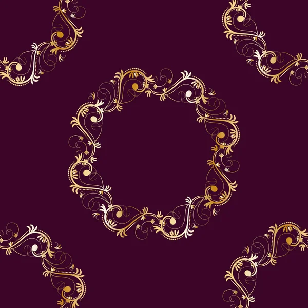 Kahverengi zemin üzerinde kusursuz desenli altın süs Mutlu Noeller ve Mutlu Yeni Yıl vektör imajı 55