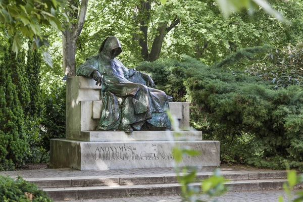 Estátua Anonimato Budapeste Hungria — Fotografia de Stock