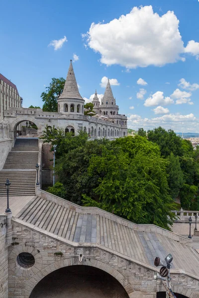 The Fisherman\'s Bastion is an architectural structure on the Castle Hill in Buda, one of the attractions of the Hungarian capital.