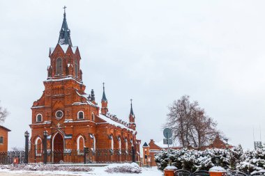 Eski tuğla Katolik Kilisesi'nde Vladimir (Rusya)