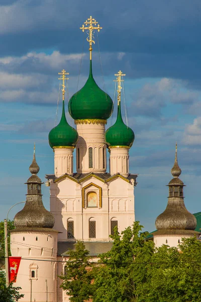 Vista Kremlin Rostov Rua Central Cidade — Fotografia de Stock