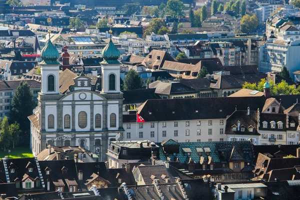 Vista Panoramica Sulla Città Lucerna Svizzera — Foto Stock