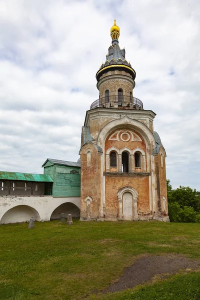 Tour Svechnaya Mur Monastère Boris Gleb Dans Ville Torzhok Russie — Photo