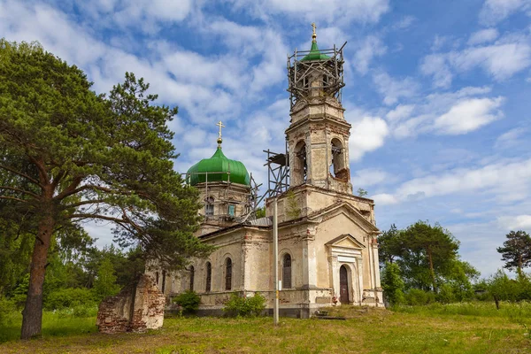 Восстановленный Древний Храм Городе Торжок Тверской Области России — стоковое фото