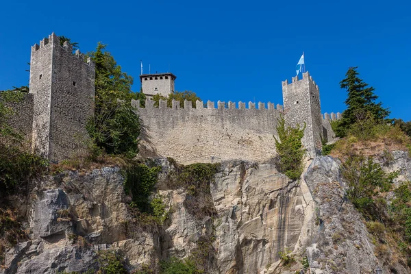 圣马力诺 意大利 的古代石堡垒 — 图库照片