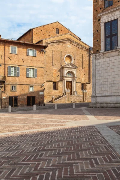 Plaza Empedrada Piedra Urbino Italia — Foto de Stock